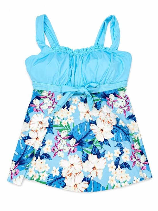 Other - Blue Floral Tankini Swim Top - Women Swim